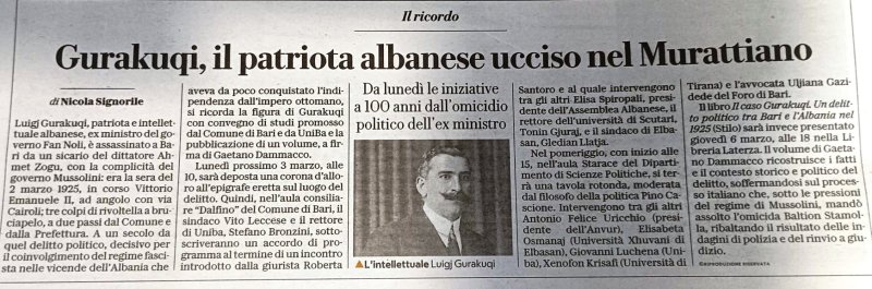 Il caso Gurakuqi